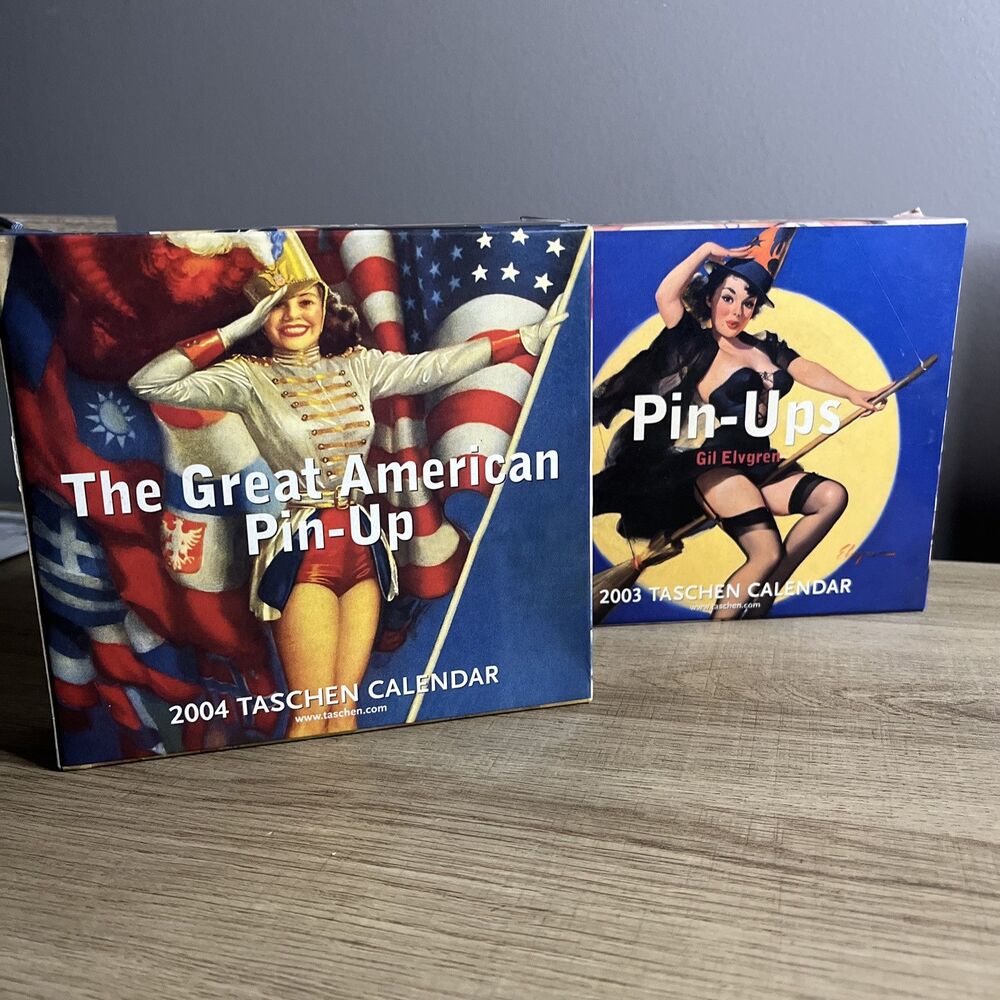 Vtg Tachen Pin Up Calendar (Lot Of 2) 2003 & 2004